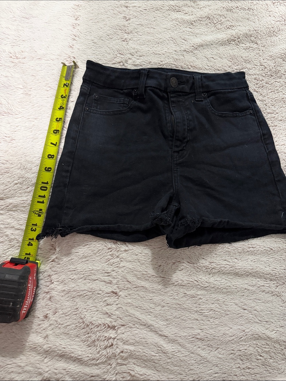 American Eagle Outfitters Black High-Rise Denim Shorts